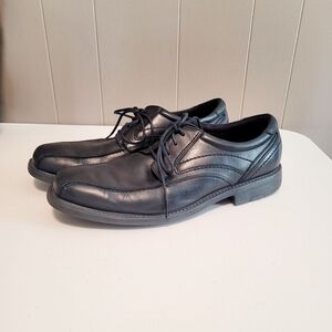 Rockport Men’s Oxford Bike Toe Leather Dress Shoe Black Size 12 Formal Business